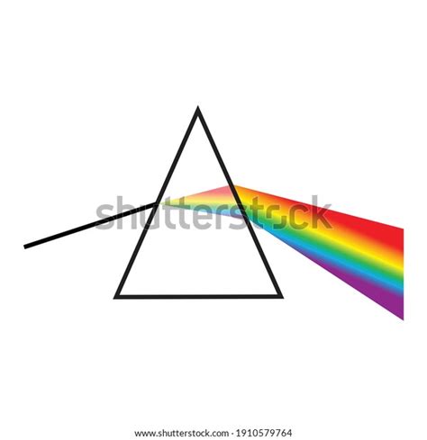 Dispersion White Light Optical Glass Prism Stock Vector (Royalty Free) 1910579764