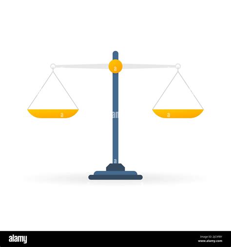 Scales Flat Design Libra Vector Illustration Isolated On White