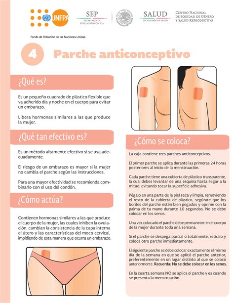 04 Parches Anticonceptivos Ficha Informativa 4 Parche Anticonceptivo