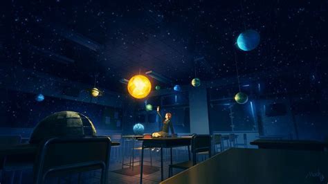 Real Planetarium Anime Scenery Cool Pictures Wallpaper Backgrounds