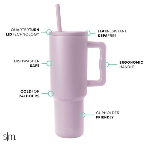 Simple Modern 40 Oz Tumbler With Handle And Straw Lid Insulated