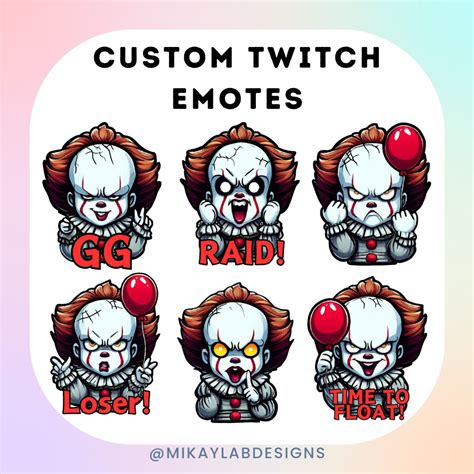 Pennywise Twitch Emotes Etsy Australia