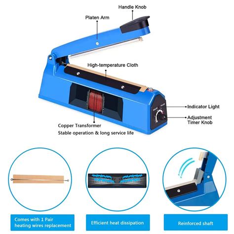 Impulse Heat Sealer Pfs Plastic Sealing Machine