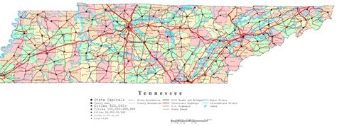 Tennessee Printable Map - Printable State Maps With Counties ...