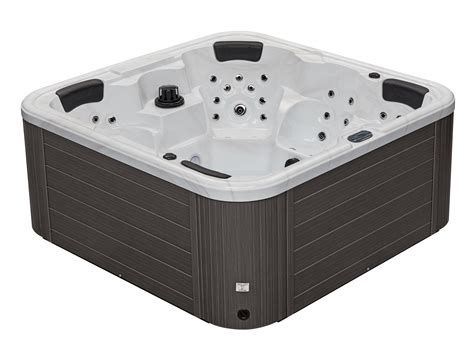 Luxury Spas Jet Acrylic Square Hot Tub With Ozonator In Gray Wayfair