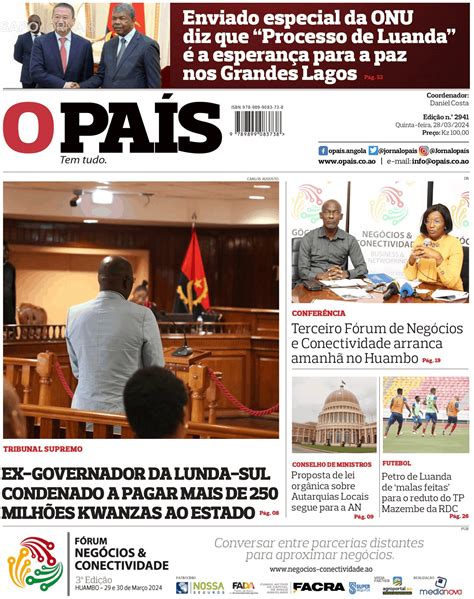 O País 28 mar 2024 Jornais e Revistas SAPO pt Última hora e