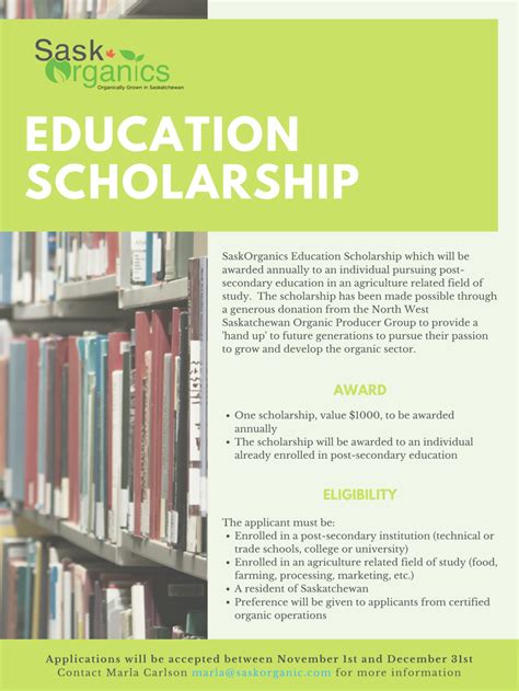 Education Scholarship Poster Final 2 Saskorganics