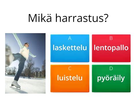 Kohteen Harrastukset Kopio Monivalinta