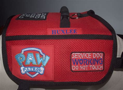 Custom Service Dog Vest. 5 Large and 2 Small embroidered patches ...