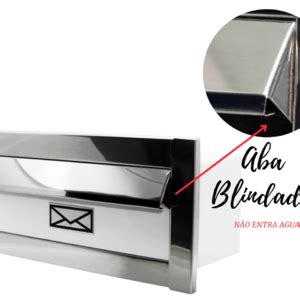 Caixa De Correio Dual Inox Branca Carta 14cm Leroy Merlin