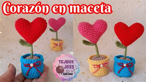 Coraz N Coquette En Maceta Amigurumi Tejidos Joss Youtube