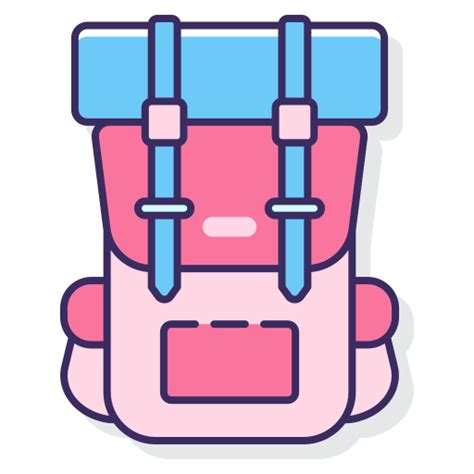 Backpack Flaticons Lineal Color Icon