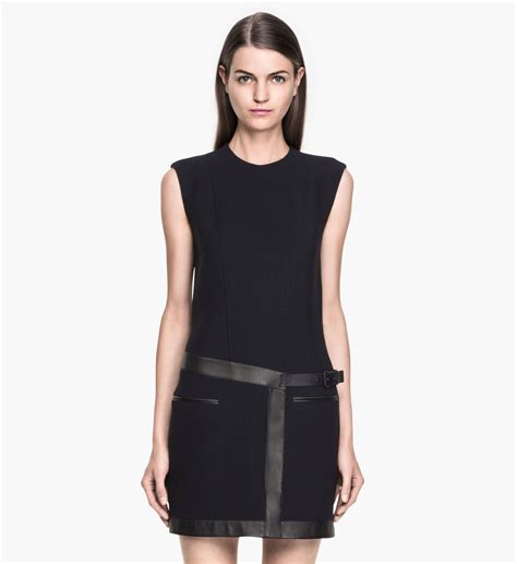 Helmut Lang Expo Wool Dress In Black Lyst