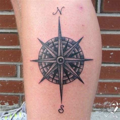 Rose Compass Tattoo