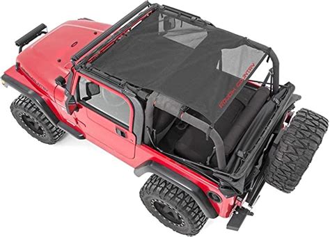 Amazon Rough Country Black Mesh Bikini Top For Jeep Wrangler Tj Yj