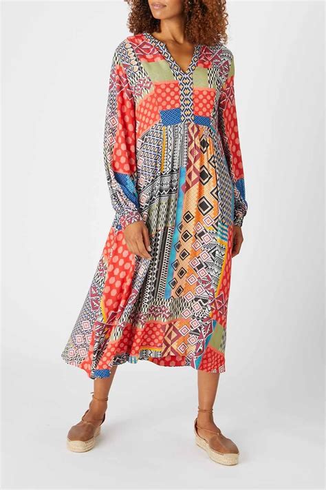 Sahara Clothing Eclectic Patchwork Dress Sahara Clothing From Sariska Uk