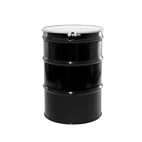 Illing Part 4030bkt 55 Gallon Black Open Head Unlined Steel Drum Un Rated Open Head 55