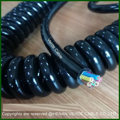 Multi Core 4core 5cores 7core 8core Pur Coiled Spiral Electric Wire Coil Cable Coiled Cables