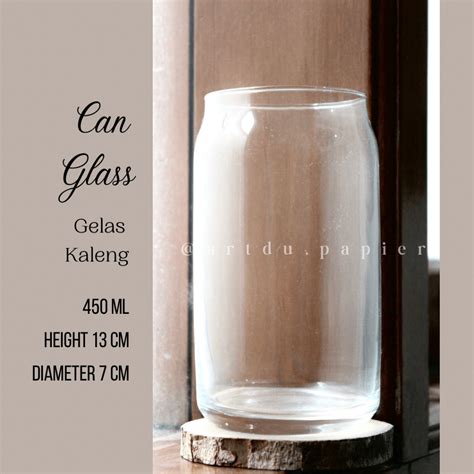 Jual Can Glass Gelas Kaleng Vas Tabung Bening Pot Kaca Air