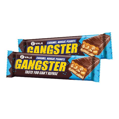 GANGSTER - батончик с арахисом, нугой и карамелью глазированный 50гр. - RIF