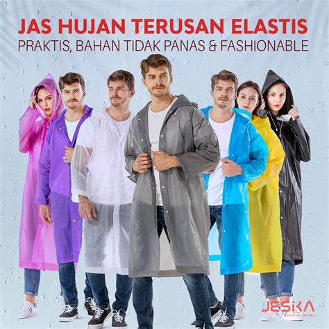 Jual Jas Hujan Raincoat Fashionable Jubah Outdor Terusan Yang Bagus Dan