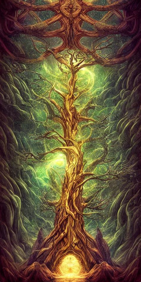 Yggdrasil Is The Gate To The Nine Realms Fantasy Stable Diffusion