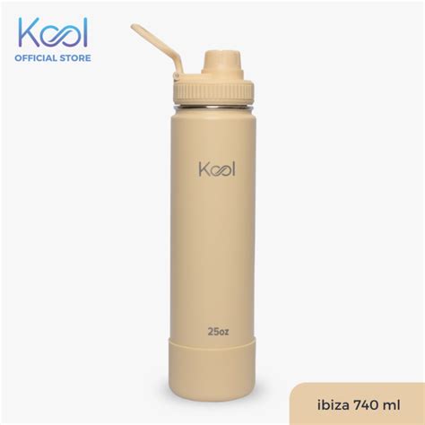 Kool Ml Oz Insulated Stainless Steel Water Bottle With Silicone Boot Ibiza Nude