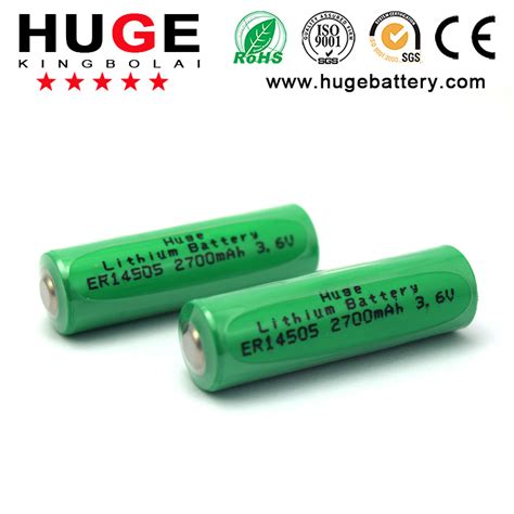 Lithium Thionyl Chloride Li Socl2 Er14505 AA Size 2700mAh Battery Li