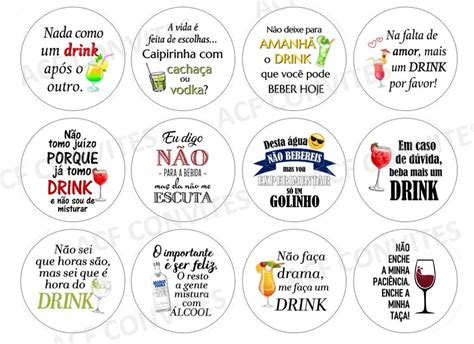 100 Tags para Taça Drink Bebida 100 Mini Pregador Elo7