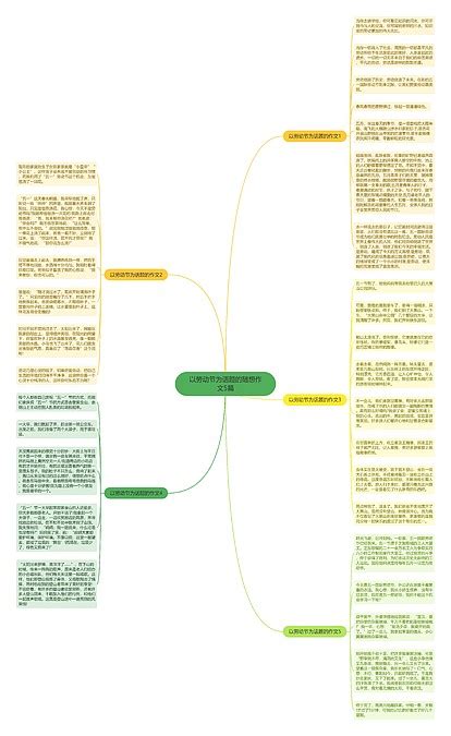 以劳动节为话题的随想作文5篇思维导图编号p9713138 Treemind树图