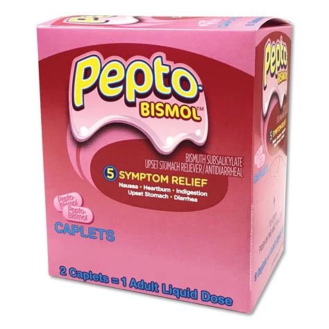 Pepto-Bismol Tablets, Two-Pack, 25 Packs/Box | OfficeSupply.com