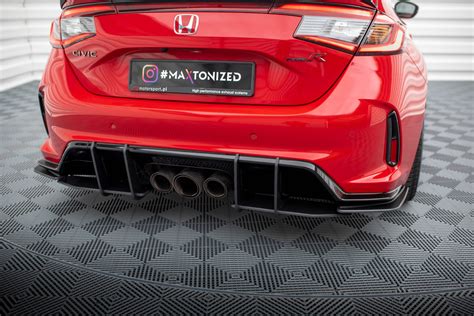 Street Pro Rear Side Splitters Honda Civic Type R Mk Black Our