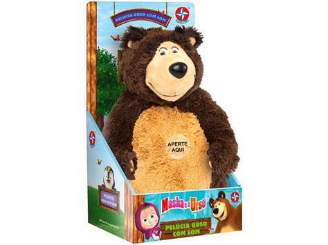 Pelucia Masha E Urso - Pelúcia Masha e o Urso 40cm Emite Som Estrela - Pelúcia - Magazine Luiza