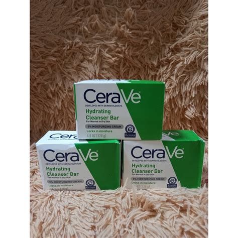 Cerave Hydrating Cleansing Bar Soap Face And Body Wash 4 5 Oz 128g Shopee Philippines