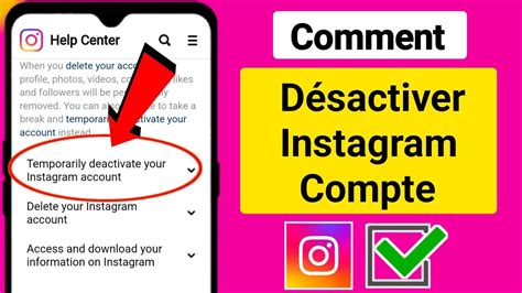 Comment D Sactiver Un Compte Instagram Comment D Sactiver