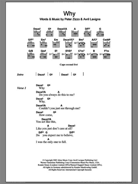 Avril Lavigne Guitar Chords