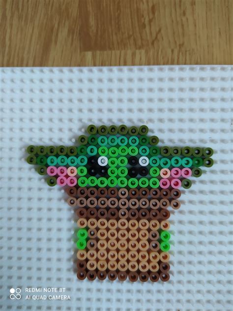 Baby Yoda Grogu Hama Beads Perles Perle A Repasser Modeles Perle A