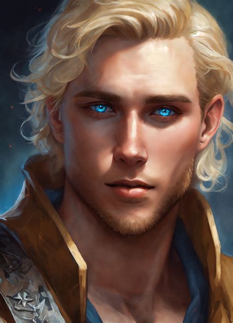 Lexica Cocky Blonde Man With Blue Eyes Realistic Art Fantasy Dungeons