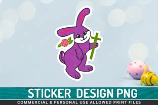 Bunny Clipart Sticker Png Design Graphic By Regulrcrative Creative