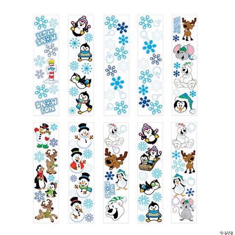 Bulk 100 Pc Winter Sticker Sheet Assortment Oriental Trading