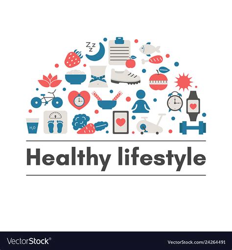 Healthy Lifestyle Background Royalty Free Vector Image