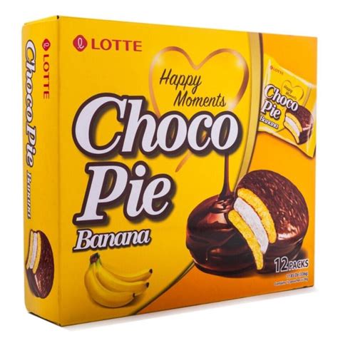 Lotte Choco Pie Banana 12 Packs 336g Lazada PH