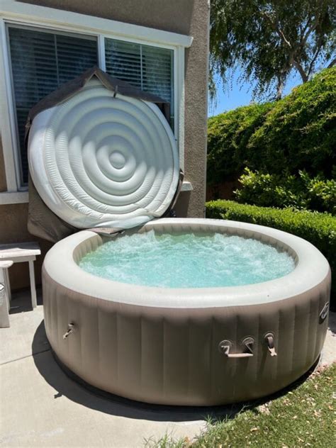 Intex Purespa 6 Person Inflatable Hot Tub Set Wood Grain For Sale From United States