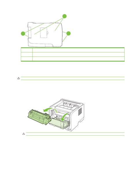 內部區域 - HP LaserJet P2055 Printer series