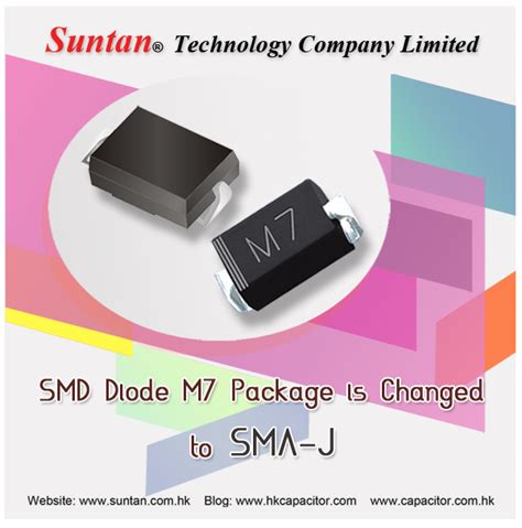 Suntan SMD Diode M7 Package is Changed to SMA-J