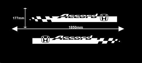 Honda Accord 2pcs Side Stripe Body Decal Vinyl Graphics Etsy Uk