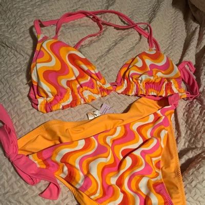 Women S Reversible Triangle Bikini Top Wild Fable Multi Green X Target