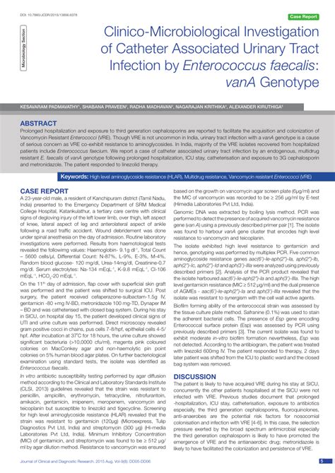 Pdf Clinico Microbiological Investigation Of Catheter Associated