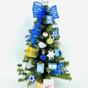 Chanukah Bush Hanukkah Themed 18 Christmas Tree Etsy