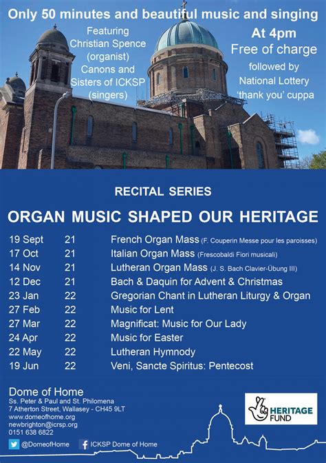 Organ Recitals 2021 - 2022 - Ss. Peter & Paul and St Philomena